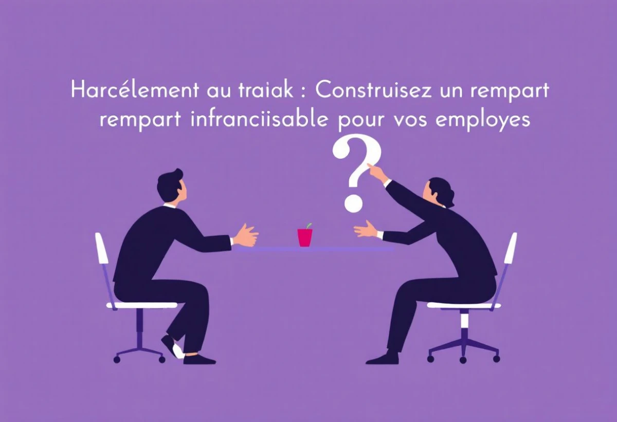 Harcèlement au travail : Construisez un rempart infranchissable pour vos employés