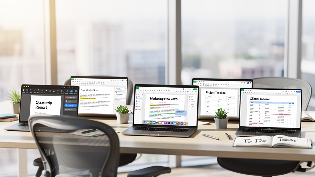 Top 5 des logiciels de traitement de texte pour les PME en 2026
